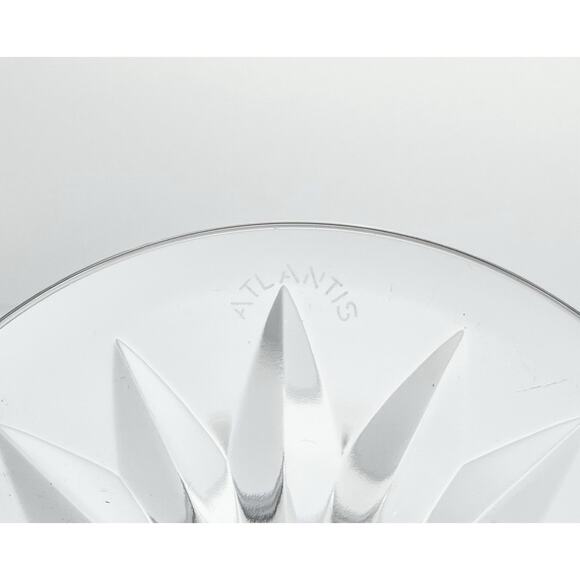 Atlantis Crystal, 2-Piece Candle Holder & Hurricane Shade 10” Signed - Picture 7 of 7